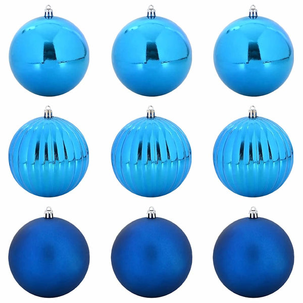 Weihnachtskugeln Set XL Blau 9-teilig