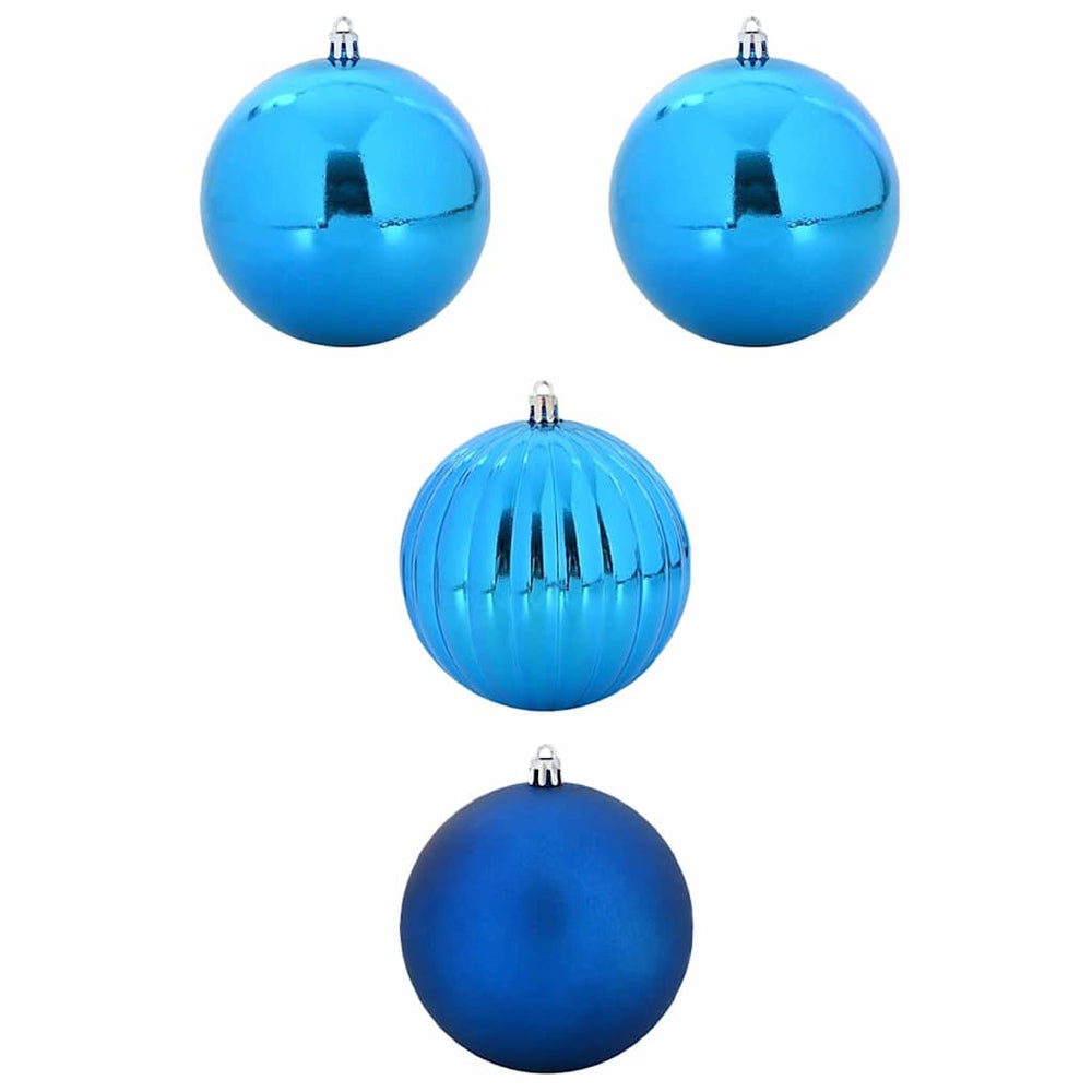 XXL Weihnachtsbaumkugeln Blau, 4er Set