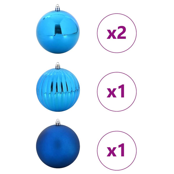 XXL Weihnachtsbaumkugeln Blau, 4er Set