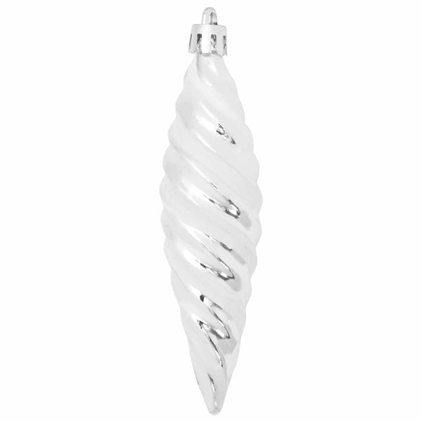 Weihnachtsbaumkugeln Spiralform Silber 40 Stk.