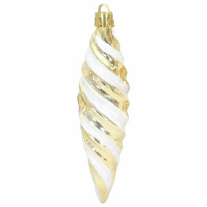 Goldene Spiral-Weihnachtskugeln, 40 Stück