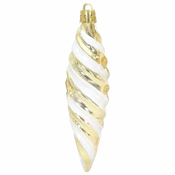Goldene Spiral-Weihnachtskugeln, 40 Stück