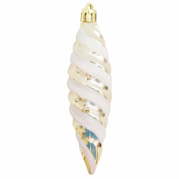 Champagner Spiral Kugel Weihnachtsbaumschmuck 40 Stk