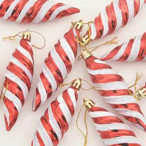 Weihnachtliche Spiralen Kugeln Rot, 40 Stk.