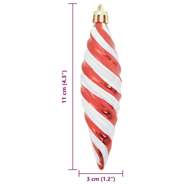 Weihnachtliche Spiralen Kugeln Rot, 40 Stk.