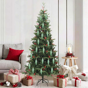 Grüne Spiral-Weihnachtskugeln, 40er-Set
