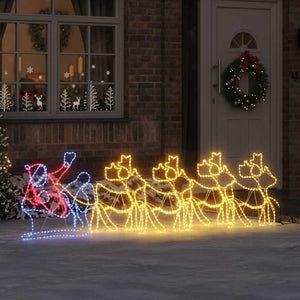 vidaXL Décoration de Noël avec 1224 LED Multicolores 69 x 79 cm PVC