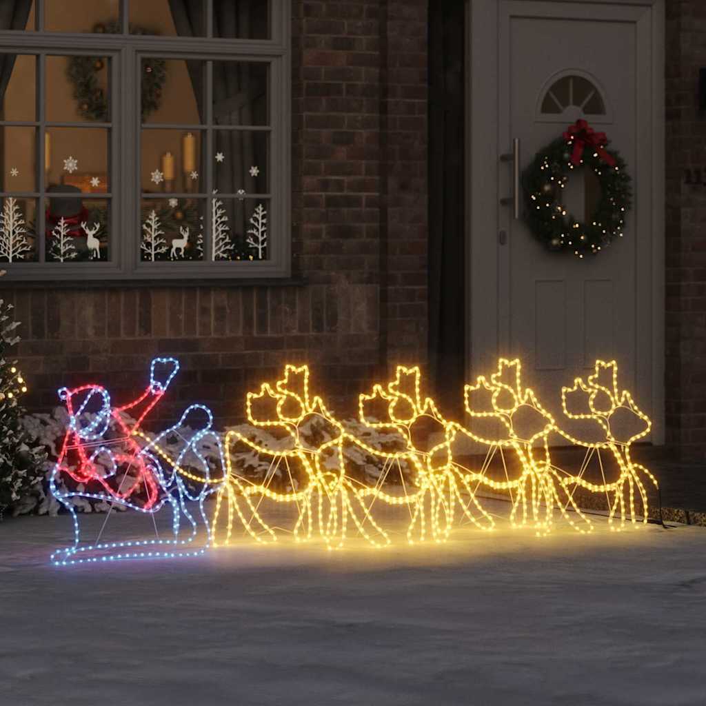 vidaXL Décoration de Noël avec 1224 LED Multicolores 69 x 79 cm PVC