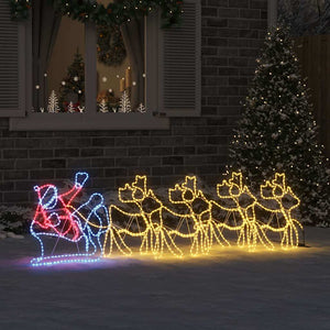 vidaXL Décoration de Noël avec 1224 LED Multicolores 69 x 79 cm PVC
