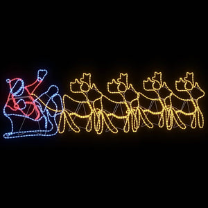 vidaXL Décoration de Noël avec 1224 LED Multicolores 69 x 79 cm PVC