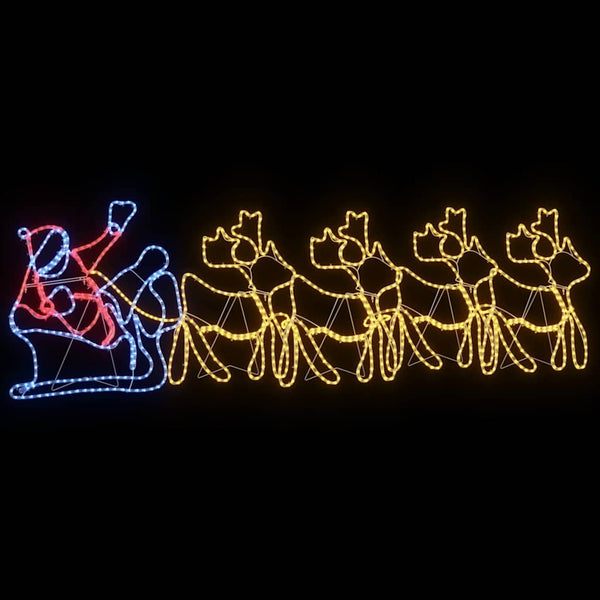 vidaXL Décoration de Noël avec 1224 LED Multicolores 69 x 79 cm PVC