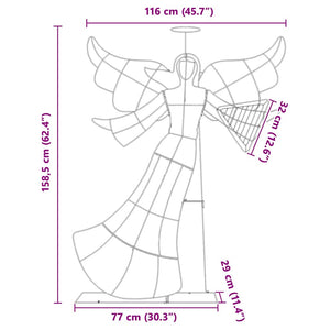 Beleuchteter Winkel Warmweiß 158cm