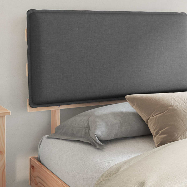 Bettgestell Dunkelgrau 200x200 cm mit Kopfteil