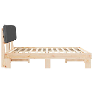 Bettgestell Dunkelgrau 200x200 cm mit Kopfteil