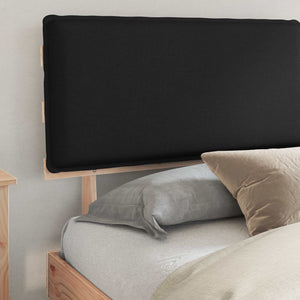 vidaXL Cadre de lit avec tête de lit rembourrée Noir 200 x 200 cm