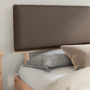 Bettgestell Taupe mit Kopfteil 180x200 cm