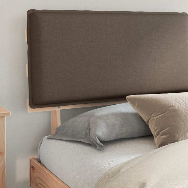Bettgestell Taupe mit Kopfteil 180x200 cm