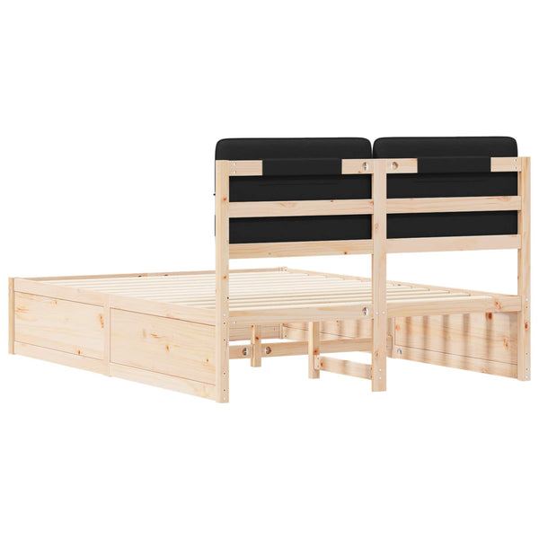 Bettgestell 140x190 cm mit gepolstertem Kopfteil