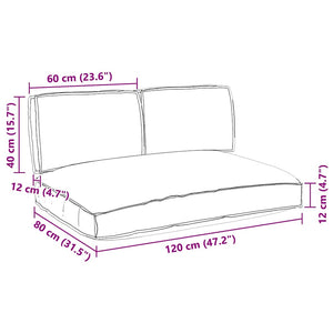 Kissen Set 3-teilig Grau Oxford