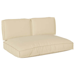Kissen Set 3-teilig Beige Oxford-Stoff