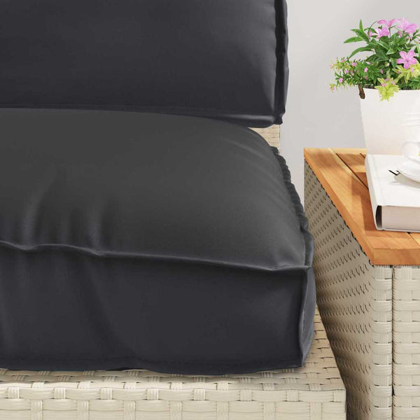 Kissenset 3-teilig Schwarz Oxford-Stoff