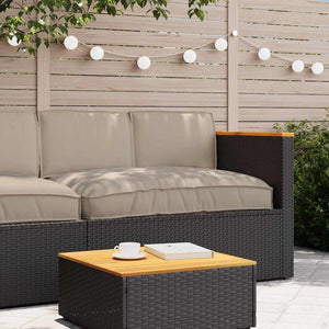 Kissen Set 3-teilig Taupe Oxford-Stoff
