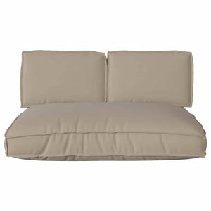 Kissen Set 3-teilig Taupe Oxford-Stoff
