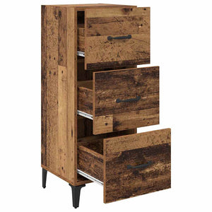vidaXL Bahut en bois de récupération 34,5 x 34 x 90 cm Bois d'ingénierie