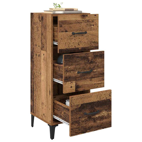 vidaXL Bahut en bois de récupération 34,5 x 34 x 90 cm Bois d'ingénierie