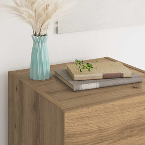 vidaXL Bahut chêne artisan 34,5 x 34 x 90 cm bois d'ingénierie