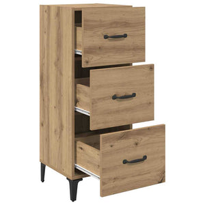 vidaXL Bahut chêne artisan 34,5 x 34 x 90 cm bois d'ingénierie