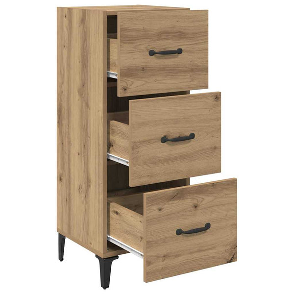 vidaXL Bahut chêne artisan 34,5 x 34 x 90 cm bois d'ingénierie