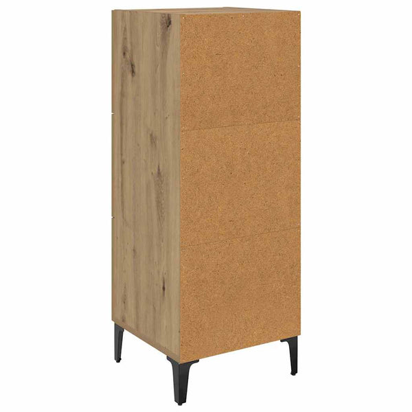 vidaXL Bahut chêne artisan 34,5 x 34 x 90 cm bois d'ingénierie