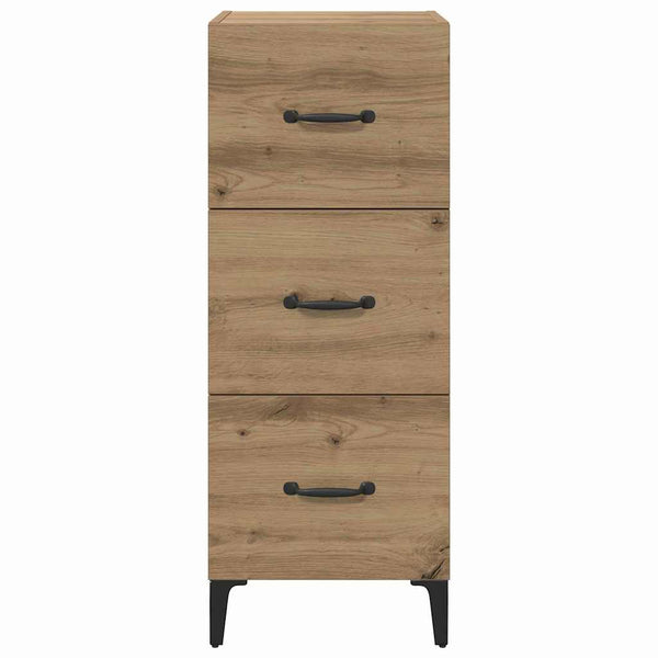 vidaXL Bahut chêne artisan 34,5 x 34 x 90 cm bois d'ingénierie
