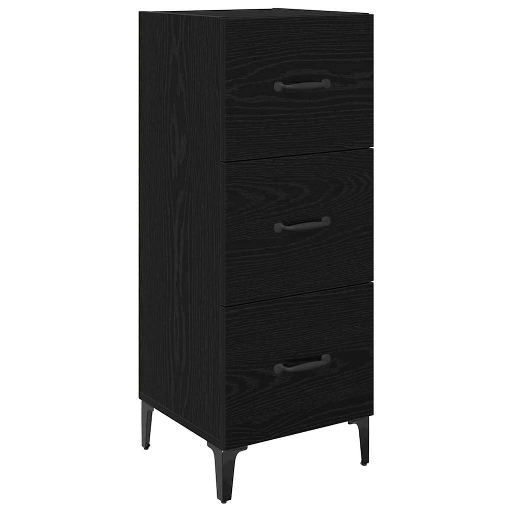 vidaXL Sideboard Black Oak Look 34.5 x 34 x 90 cm Engineered Wood