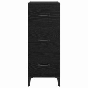 vidaXL Buffet noir aspect chêne 34,5 x 34 x 90 cm Bois d'ingénierie