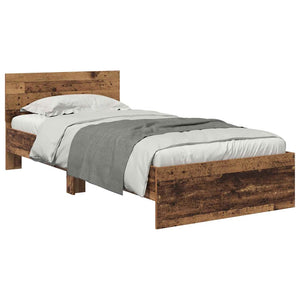 Bettrahmen Altholz 100x200 cm mit Kopfteil