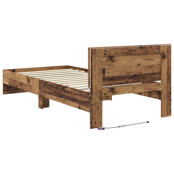 Bettrahmen Altholz 90x200 cm mit Kopfteil