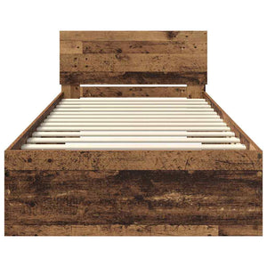 Bettrahmen Altholz 90x200 cm mit Kopfteil