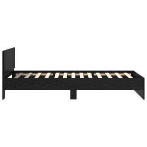Bettrahmen 90x200 cm Schwarz Eiche Optik