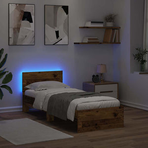 Bettrahmen Altholz 75x190 cm mit Kopfteil