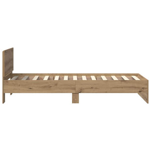 Bettrahmen Artisan-Eiche 75x190 cm mit Kopfteil