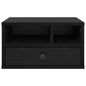 Druckerständer Schwarz Eichen-Optik