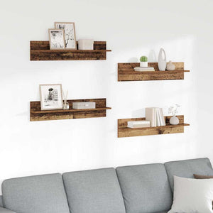 Wandregale 4er Set Altholz