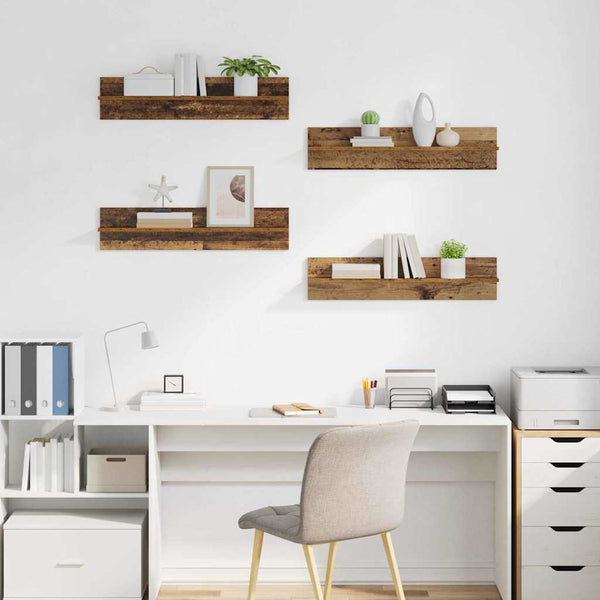Wandregale 4er Set Altholz