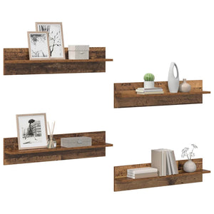 Wandregale 4er Set Altholz