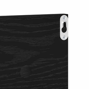 vidaXL Étagères murales 4 pcs Noir Aspect chêne 80 x 11,5 x 18 cm