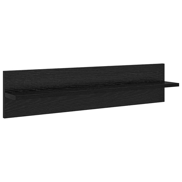 vidaXL Étagères murales 4 pcs Noir Aspect chêne 80 x 11,5 x 18 cm