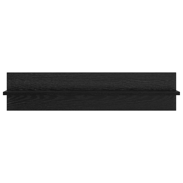 vidaXL Étagères murales 4 pcs Noir Aspect chêne 80 x 11,5 x 18 cm