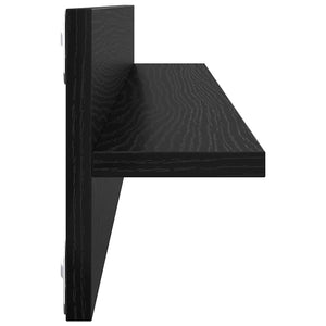 vidaXL Étagères murales 4 pcs Noir Aspect chêne 80 x 11,5 x 18 cm